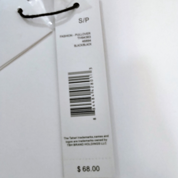 Tahari Sequin Pullover Short Sleeve Knit Sweater Black Size 8 - Picture 7 of 9